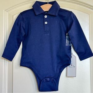 NWT Sz 0-3M Classic Prep LS Polo Onesie